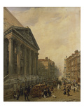 The Mansion House from Poultry Looking Down Cheapside Towards St. Mary-Le-Bow Giclee Print by Frederick Nash