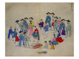 Entertainers Receiving Money Giclee Print by Kim Junkeun