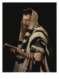 Rabbi with Tefillin Impressão giclée por Jan Styka Rabbi with Tefillin Impressão giclée por Jan Styka