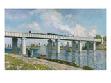 The Iron Track Bridge at Argenteuil; Pont Du Chemin De Fer a Argenteuil Reproduction procédé giclée par Claude Monet
