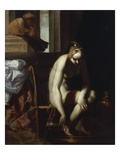 David and Bathsheba Giclee Print by Luca Cambiaso