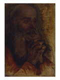Study of Old Man's Head for Jesus Among the Doctors; Etude De Tete De Vieillard Pour Jesus Au… reproduction procédé giclée par Jean-Auguste-Dominique Ingres