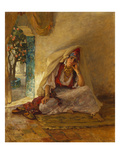On the Patio Giclee-trykk av Frederick Arthur Bridgman On the Patio Giclee-trykk av Frederick Arthur Bridgman