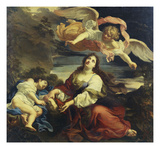 The Angel Appearing to Hagar and Ishmael in the Desert Giclee Print by Giuseppe Ghezzi (Attr to)