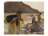 Washing Clothes in the Wadi Giclee Print by Jules Charles Clement Taupin