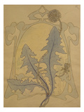 Design of Dandelions Against a Sinuous Art Nouveau Background Lámina giclée por Koloman Moser Design of Dandelions Against a Sinuous Art Nouveau Background Lámina giclée por Koloman Moser