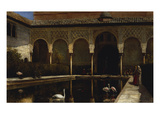 A Court in the Alhambra in the Time of the Moors reproduction procédé giclée par Edwin Lord Weeks