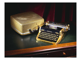 A Royal Quiet De Lux Portable Typewriter, with Gold Plated Body and Fittings, Owned by Ian Fleming Giclee Print