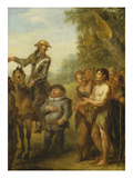 Four Scenes from 'Don Quixote': Don Quixote and Sancho Panza after the Battle with the Gallant… Giclee Print by John Vanderbank