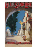 Blue Star Line, Mediterranean Cruises Giclée-tryk af Maurice Randall Blue Star Line, Mediterranean Cruises Giclée-tryk af Maurice Randall