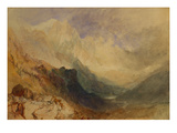An Alpine Valley Probably the Val D'Aosta Giclee Print by William Turner