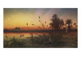The Pyramids from the Island of Roda 'she Took for Him an Ark of Bulrushes, and Put the Child… Giclee Print by Frank Dillon