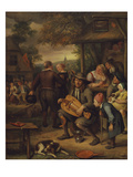 The Hurdy-Gurdy Player Giclee Print by Jan Havicksz. Steen