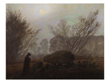 A Walk in the Mountains; Spaziergang in Der Abenddammerung Giclee Print by Caspar David Friedrich