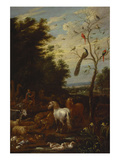 Orpheus Charming the Animals Giclee Print by Lambert De Hondt