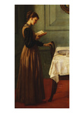 Study of a Girl Reading reproduction procédé giclée par Valentine Cameron Prinsep