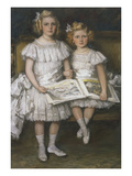 Portrait of H. D. and G. Wiegman, Daughters of Hugo Wiegman, Banker in Amsterdam Giclee Print by Therese Schwartze