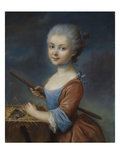A Young Girl Playing with Her Pet Hamster Gicléedruk van Louis Vigee A Young Girl Playing with Her Pet Hamster Gicléedruk van Louis Vigee