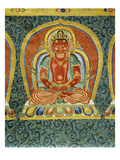 Detail of the Manjusri Boddhisatva from a Rare and Important Large Imperial Embroidered Silk Thanka Giclee Print
