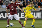 Denver, CO October 28 - Brian Carroll and Conor Casey Photographic Print by Nathan W. Armes