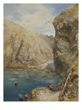 The Landing Place at Havre Gosselin, Sark Reproduction procédé giclée par Paul Jacob Naftel