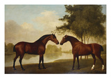 Two Hunters by a Lake Giclee Print by George Stubbs