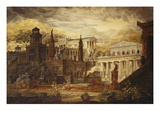 A Reconstruction of Sparta: the Persian Porch and Place of Consulatation of the Lacedemonians Giclee Print by Joseph Michael Gandy