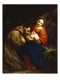 The Holy Family with St. Francis Giclee Print by Jacob Van Oost