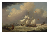 The English Brig, 'The Guide', Entering the River Elbe in Germany Giclee Print by Thomas A. Binks