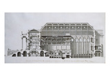 A Longitudinal Section for the Design for the Comedie Italienne Giclee Print by Francois-joseph Belanger