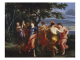 Nymphs Dancing around a Tree Impressão giclée por Erasmus Quellinus
