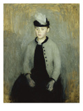Portrait of Ida Ilsted, Aged Twenty-One, Seated Three-Quarter Length Giclée-Druck von Vilhelm Hammershoi