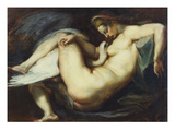 Léda et le cygne reproduction procédé giclée par Peter Paul Rubens