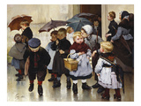 Une Sortie De Classe Giclee Print by Henri Jules Geoffroy