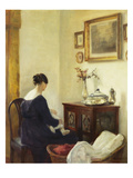 A Mother and a Child in an Interior Giclee Print by Carl Holsoe