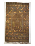A Prayer Hanging, the Metal Ground Woven with a Flower Filled Mehrab Hung with a Mosque Lamp… Giclee Print