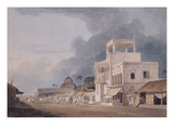 View on the Chitpur Road, Calcutta Giclee Print by Thomas & William Daniell