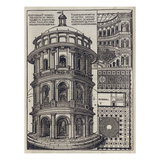 Roman Amphi-Theatre from 'De Architectura'. Reprinted and Translated by Como Giclee Print