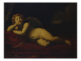 Cupidon endormi reproduction procédé giclée par Guido Reni