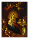 Virgin and Child with Music Making Angels Giclee Print by Frans Francken the Younger