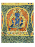 Detail of the Akshobhya Buddha, from a Rare and Imperial Embroidered Silk Thanka Giclee Print
