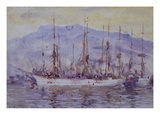 Three Masters Falmouth Giclée-Druck von Henry Scott Tuke