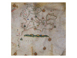 Portolan Chart of the Mediterranean and Atlantic Coasts of Europe Impressão giclée por Giovanni Vespucci