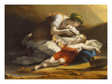 Hagar Giving Ishmael Water from the Miraculous Well in the Desert Giclee Print by Charles Paul Landon