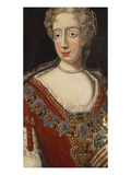 Portrait of Queen Mary Ii, Half Length, in Ceremonial Robes Wearing the Col Giclee Print by English School 