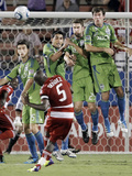 Frisco, TX August 20 - Alvaro Fernandez, Brad Evans, Jair Benitez, Leo Gonzalez and Pat Noonan Photographic Print by Brandon Wade
