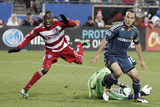 Frisco, TX May 1 - Jair Benitez, Kevin Hartman and Landon Donovan Photographic Print by Brandon Wade