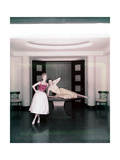 Vogue - October 1951 Photographic Print by John Rawlings