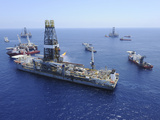 Flaring Operations Conducted by the Drillship Discoverer Enterprise Photographic Print by  Stocktrek Images