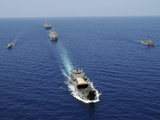 The Republic of the Philippines Navy Ships Cruise in Formation While Taking Part in Exercise Photographic Print by  Stocktrek Images